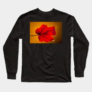 Red Autumn Maple Leaf Long Sleeve T-Shirt